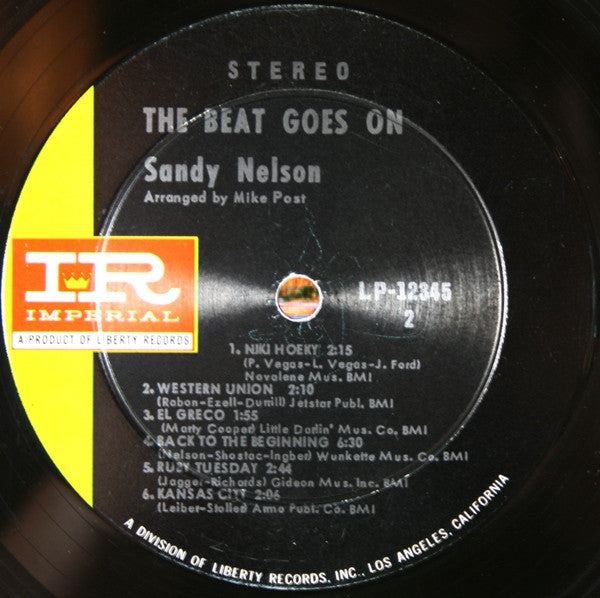 Sandy Nelson : The Beat Goes On (LP, Album, Ind)