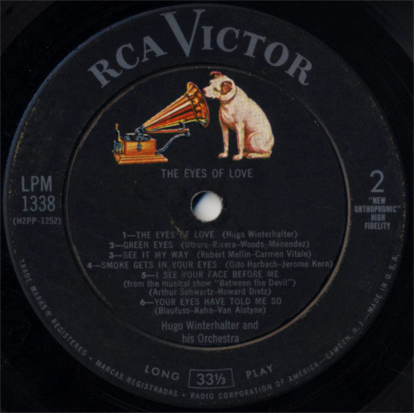 Hugo Winterhalter Orchestra : The Eyes Of Love... (LP, Album)