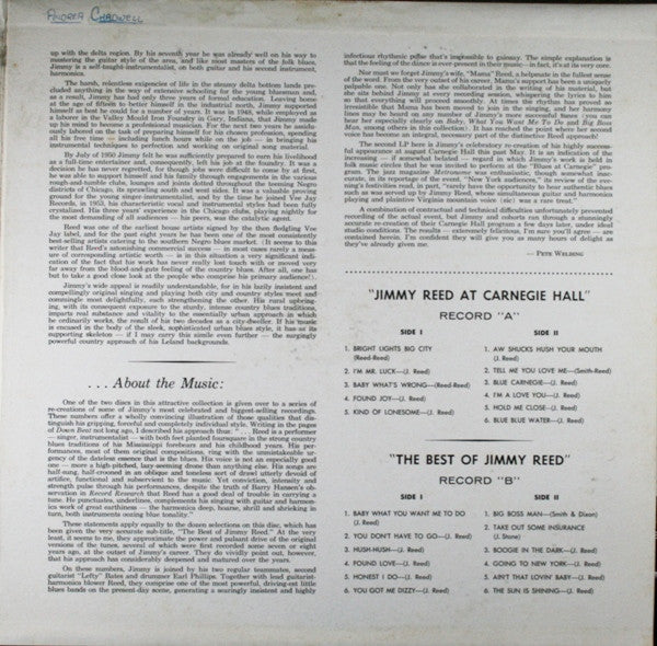 Jimmy Reed : Jimmy Reed At Carnegie Hall / The Best Of Jimmy Reed (2xLP, Comp, Mono)