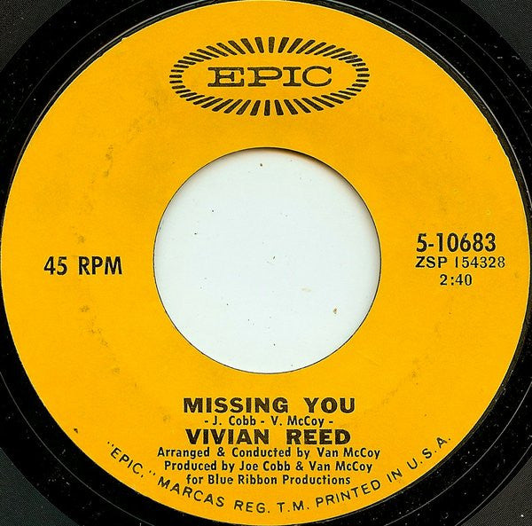 Vivian Reed : Lean On Me (7", Single, Styrene)