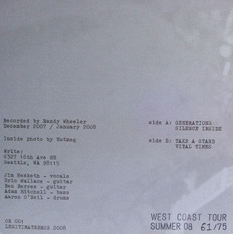 ON (11) : Vital Times (7", Ltd, Gre)