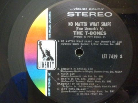 The T-Bones : No Matter What Shape (Your Stomach's In) (LP, Album)
