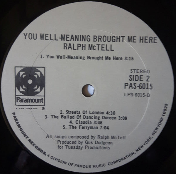 Ralph McTell : You Well-Meaning Brought Me Here (LP, Album, Gat)