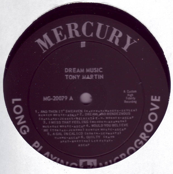 Tony Martin (3) : Dream Music (LP, Album, Mono)
