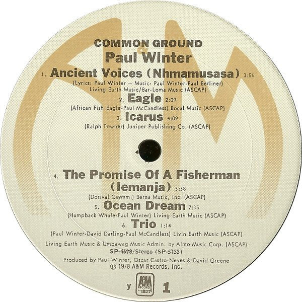 Paul Winter (2) : Common Ground (LP, Album, Ter)