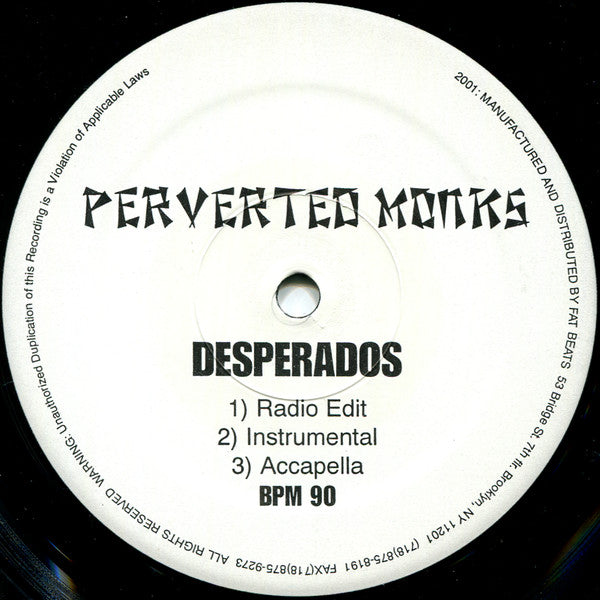 Perverted Monks : Get Up / Desperados (12")