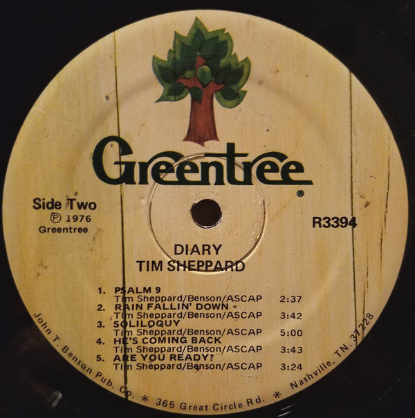 Tim Sheppard : Diary (LP, Album)
