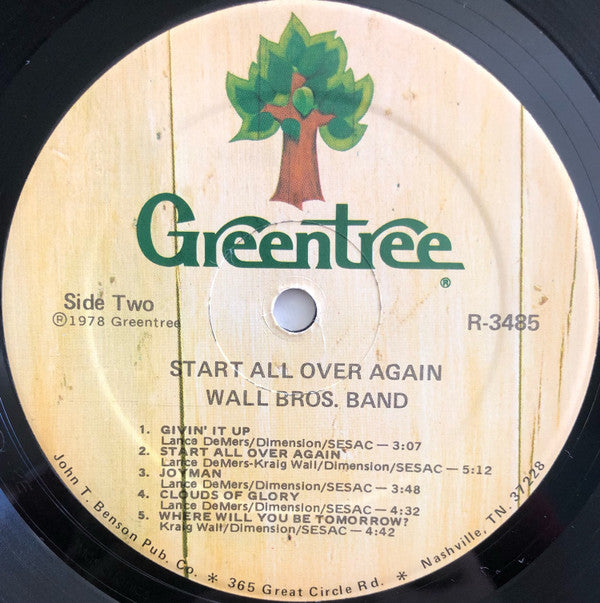 The Wall Brothers : Start All Over Again (LP, Album)