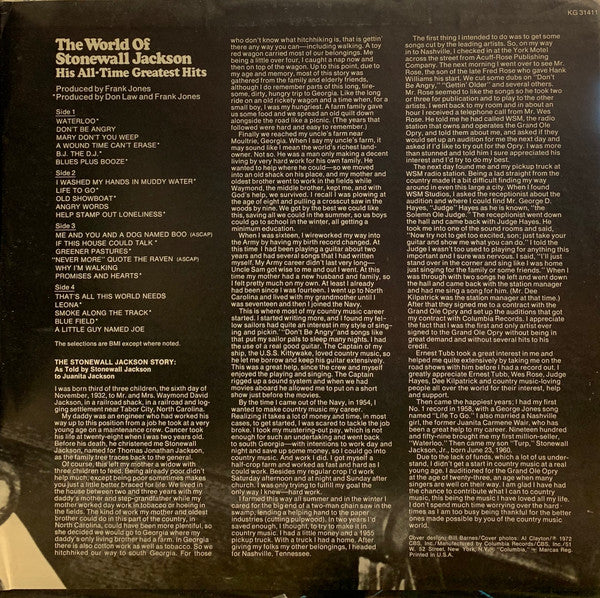 Stonewall Jackson : The World Of (2xLP, Comp, Ter)