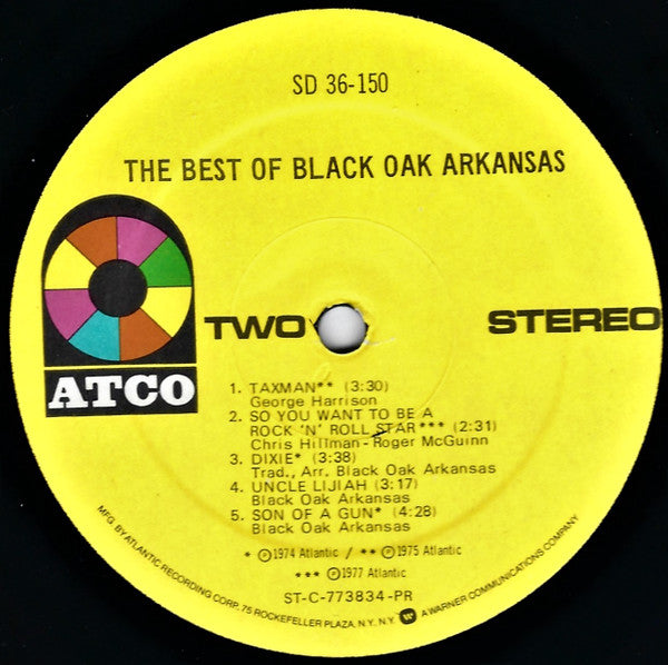 Black Oak Arkansas : The Best Of Black Oak Arkansas (LP, Comp, PR)