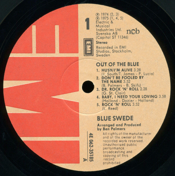 Blue Swede : Out Of The Blue (LP, Album)
