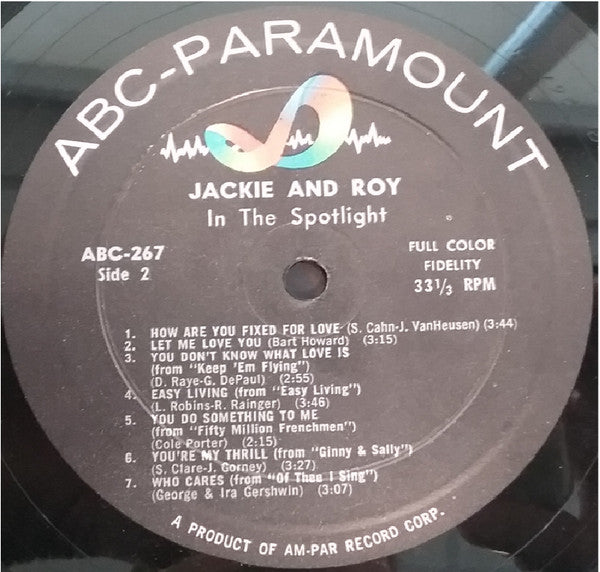 Jackie And Roy* : In The Spotlight (LP, Album, Mono)