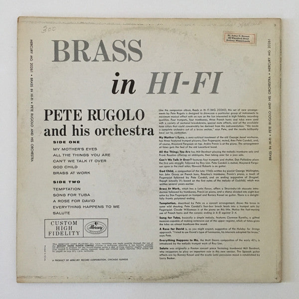 Pete Rugolo Orchestra : An Adventure In Sound - Brass In Hi-Fi (LP, Album)