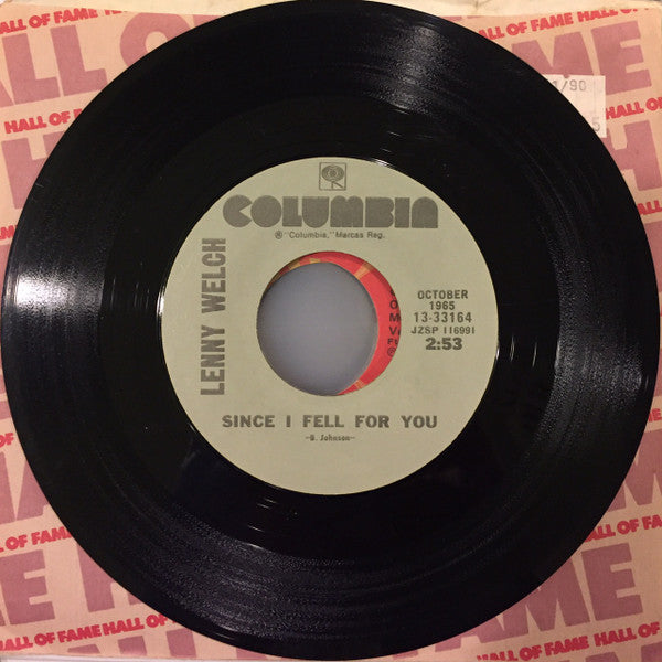 Lenny Welch : Since I Fell For You / A Taste Of Honey (7", Single, RE)