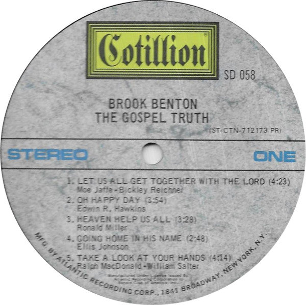 Brook Benton : The Gospel Truth (LP)