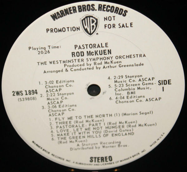 Rod McKuen : Pastorale (2xLP, Album, Promo)