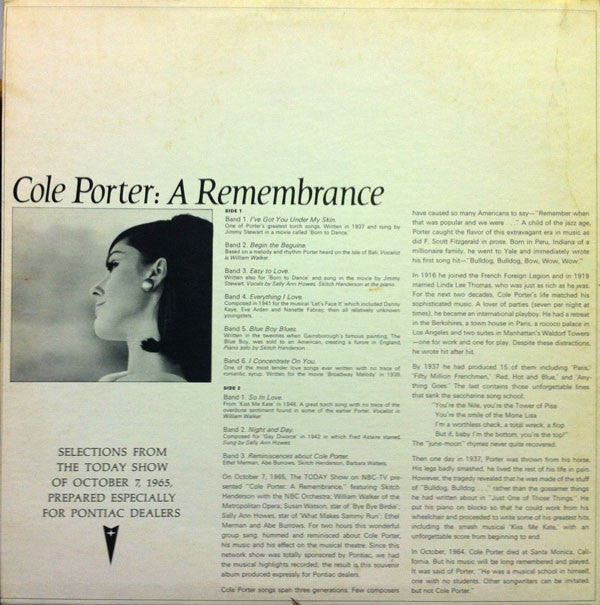 Various : Cole Porter: A Remembrance (LP, Promo)