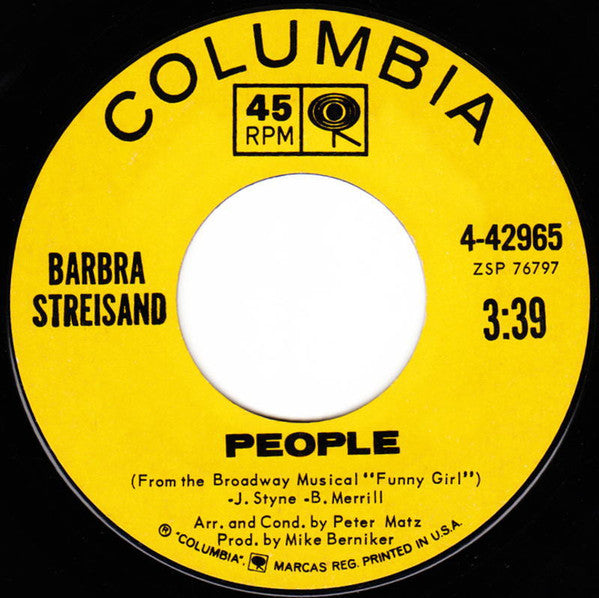 Barbra Streisand : I Am Woman (7", Single, Styrene, Ter)