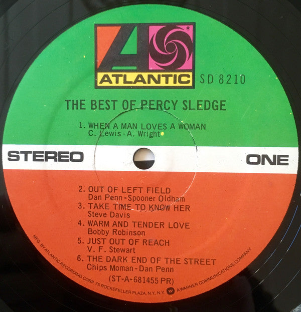 Percy Sledge : The Best Of Percy Sledge (LP, Comp, RE, PR)