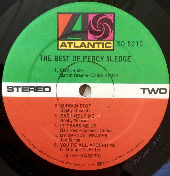 Percy Sledge : The Best Of Percy Sledge (LP, Comp, RE, PR)