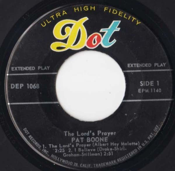 Pat Boone : The Lord's Prayer (7", EP)
