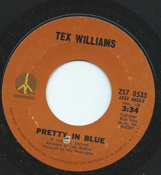 Tex Williams : Pretty In Blue (7", Single)