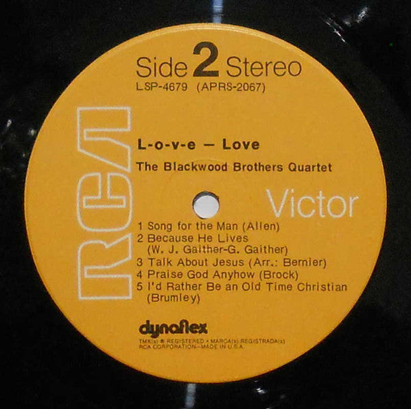 The Blackwood Brothers Quartet : L-O-V-E (LP)
