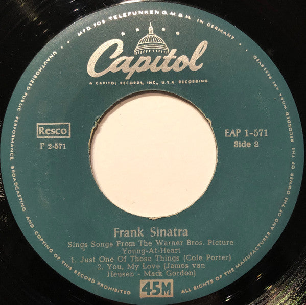 Frank Sinatra : Sings Songs From His Warner Bros. Picture "Young At Heart" (7", EP)