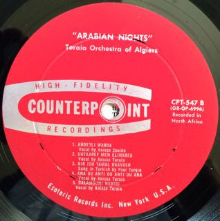 Toraia Orchestra Of Algiers : Arabian Nights (LP, Album)