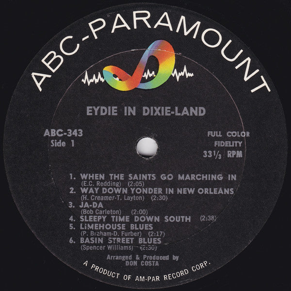 Eydie Gormé : Eydie In Dixie-Land (LP, Album, Mono)