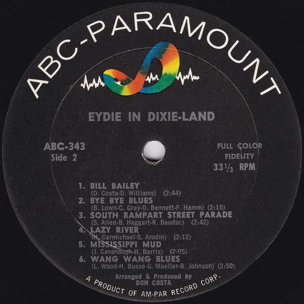 Eydie Gormé : Eydie In Dixie-Land (LP, Album, Mono)