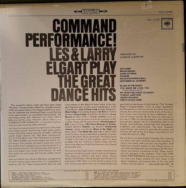Les & Larry Elgart : Command Performance! (LP, Album)