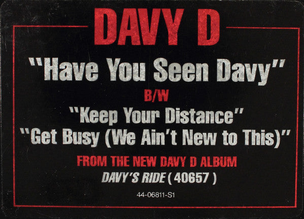 Davy D : Have You Seen Davy (12", Single)