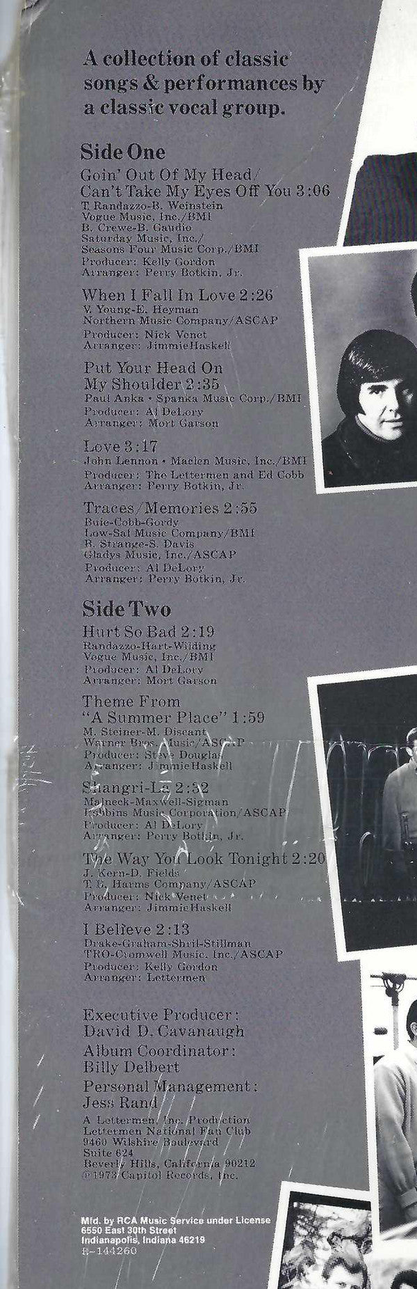 The Lettermen : All-Time Greatest Hits (LP, Comp, Club, RE)