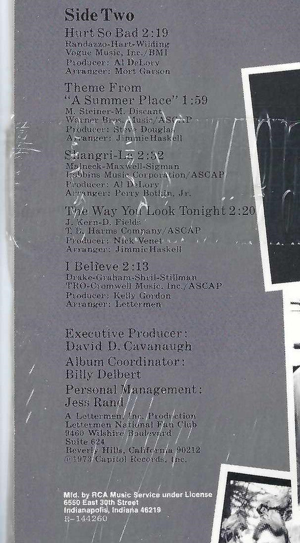 The Lettermen : All-Time Greatest Hits (LP, Comp, Club, RE)