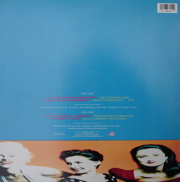 Bananarama : Love, Truth & Honesty (12", Single, Hub)