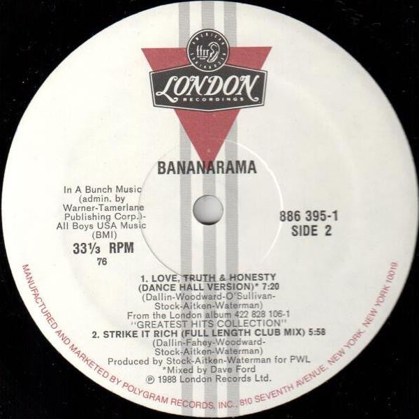 Bananarama : Love, Truth & Honesty (12", Single, Hub)