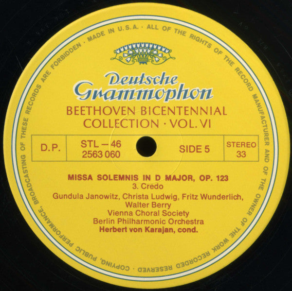 Münchener Bach-Chor And Münchener Bach-Orchester Conducted By Karl Richter, Wiener Symphoniker Conducted By Ferdinand Leitner, Berliner Philharmoniker Conducted By Herbert Von Karajan Playing Choral Music Of Ludwig Van Beethoven : Choral Music (5xLP, Comp + Box)