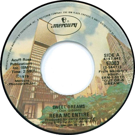 Reba McEntire : Sweet Dreams (7", Single, Gol)