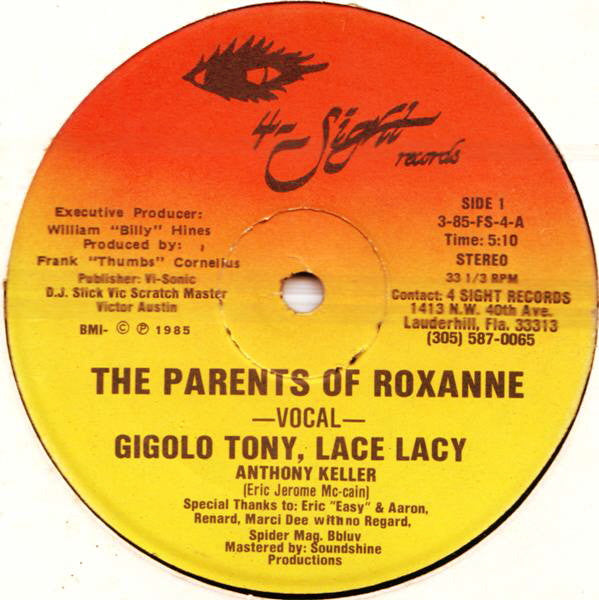 Gigolo Tony, Lace Lacy* : The Parents Of Roxanne (12")