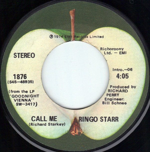 Ringo Starr : Only You / Call Me (7", Single)