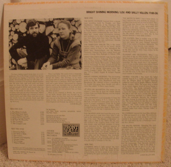 Louis Killen & Sally Killen : Bright Shining Morning (LP, Album)