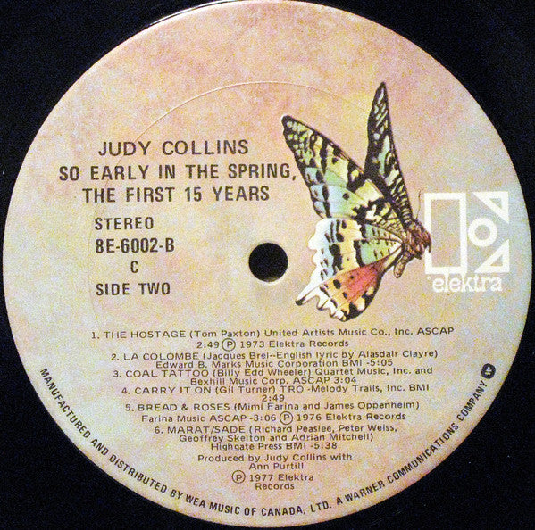 Judy Collins : So Early In The Spring, The First 15 Years (2xLP, Comp)