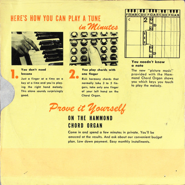 Hal Shutz : The Hammond Chord Organ (7", Mono, Styrene)