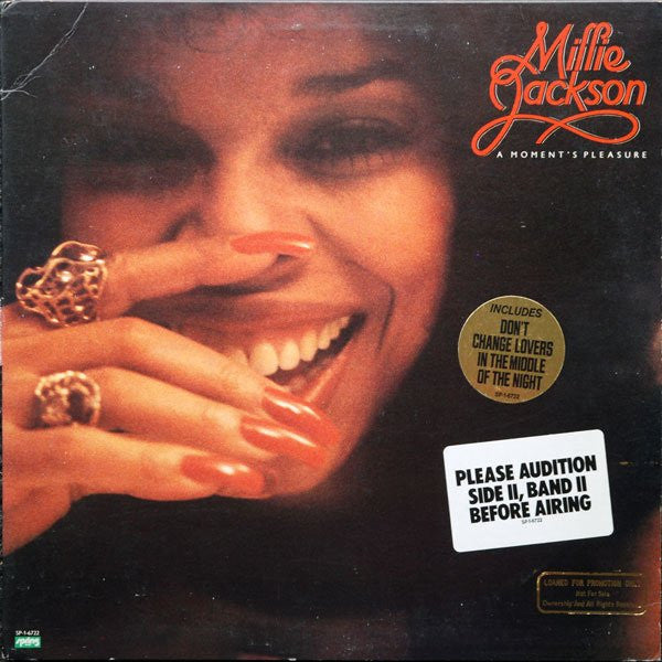 Millie Jackson : A Moment's Pleasure (LP, Album, Mixed, Promo, 18 )