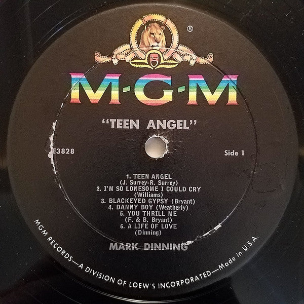 Mark Dinning : Teen Angel (LP, Mono)
