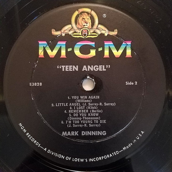 Mark Dinning : Teen Angel (LP, Mono)