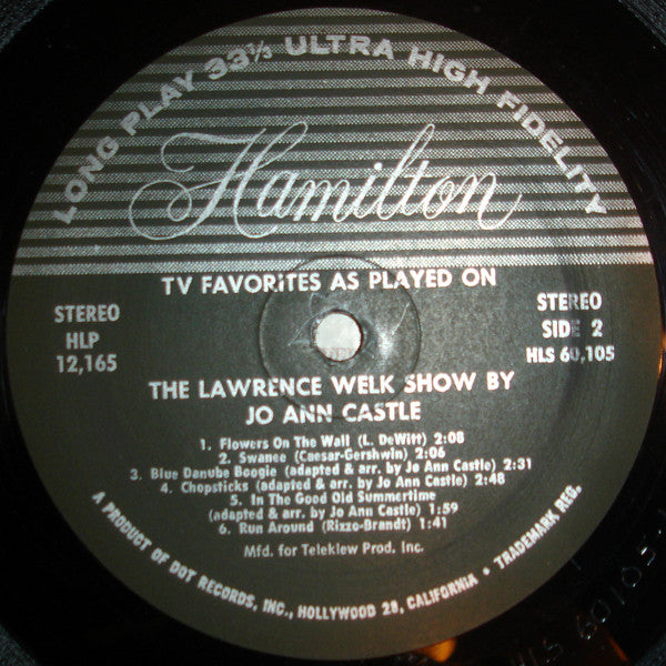 Jo Ann Castle : TV Favorites As Played On The Lawrence Welk Show (LP)