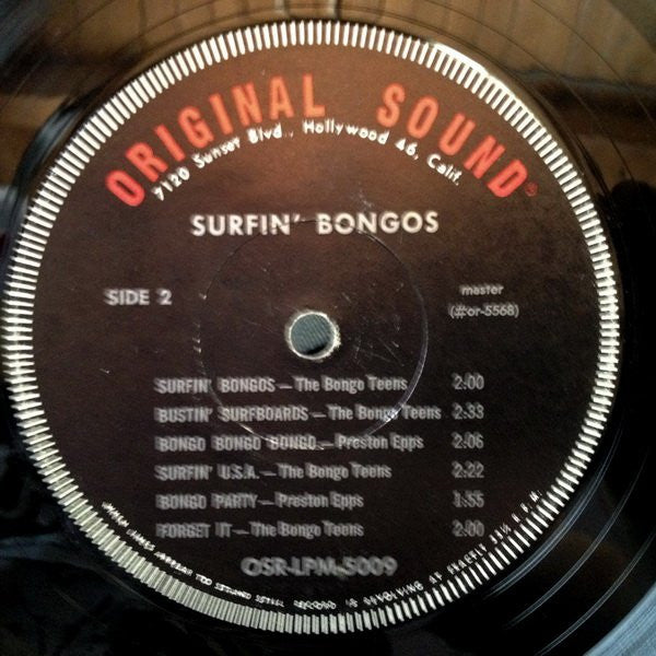 The Bongo Teens, Preston Epps : Surfin' Bongos (LP, Album, Mono, Bla)