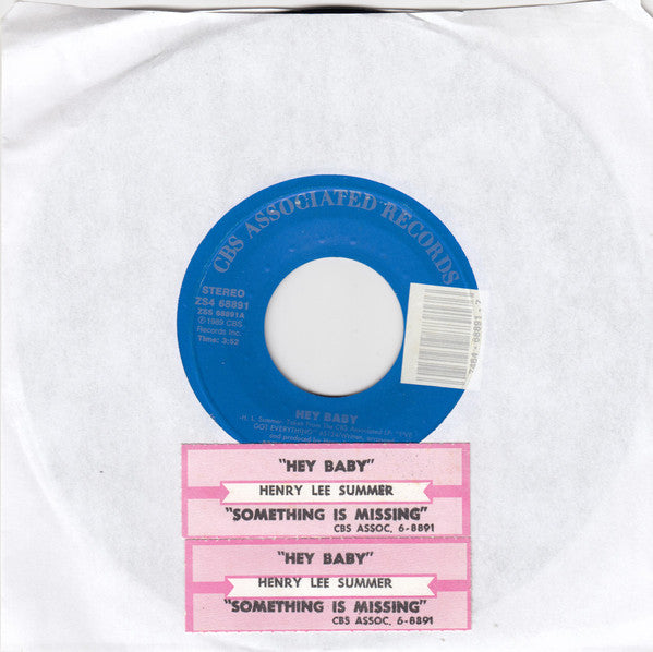 Henry Lee Summer : Hey Baby (7", Styrene)